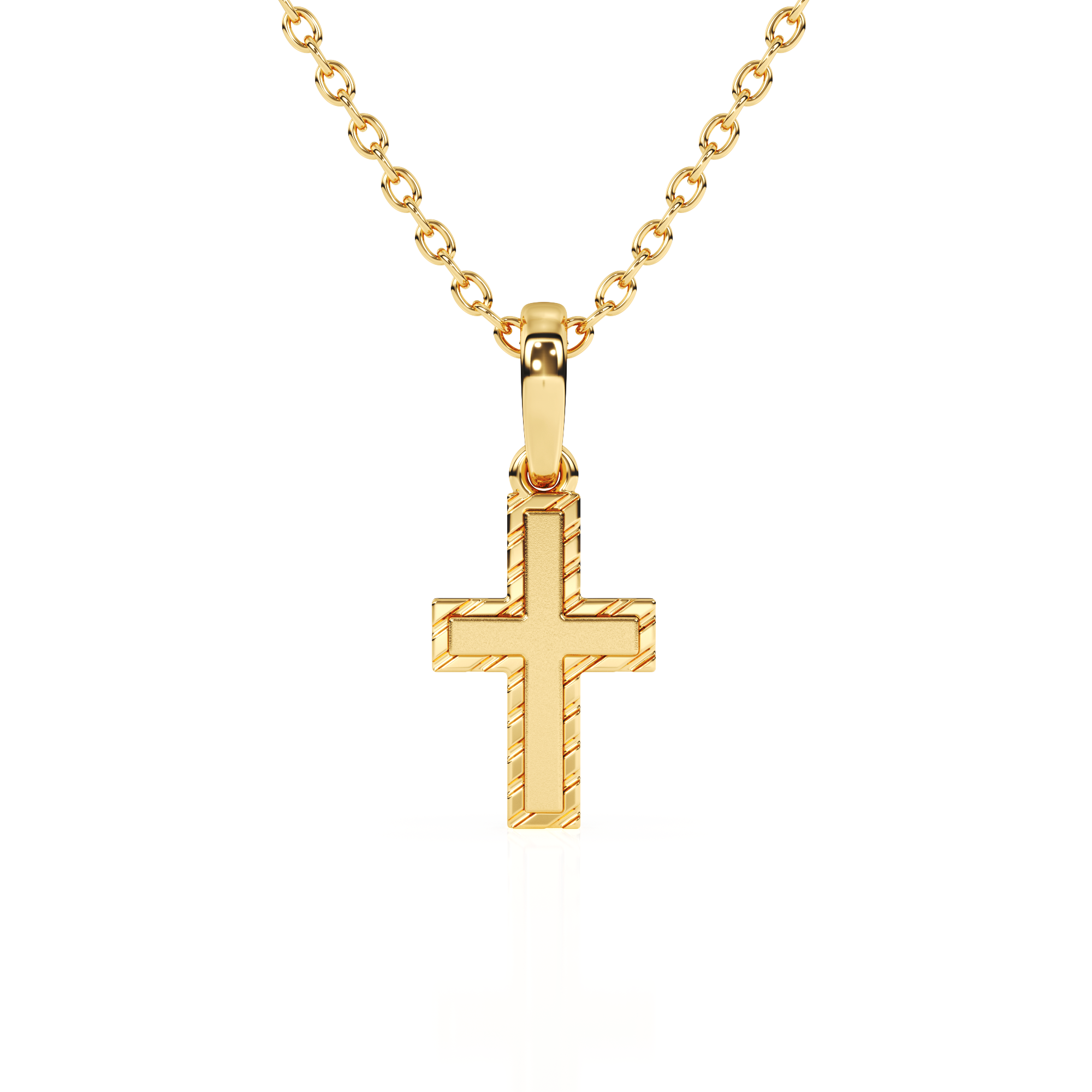 Eternal Grace Children’s Cross Necklace Yellow Gold 1