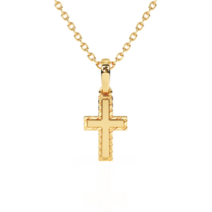 Eternal Grace Children’s Cross Necklace Yellow Gold 1