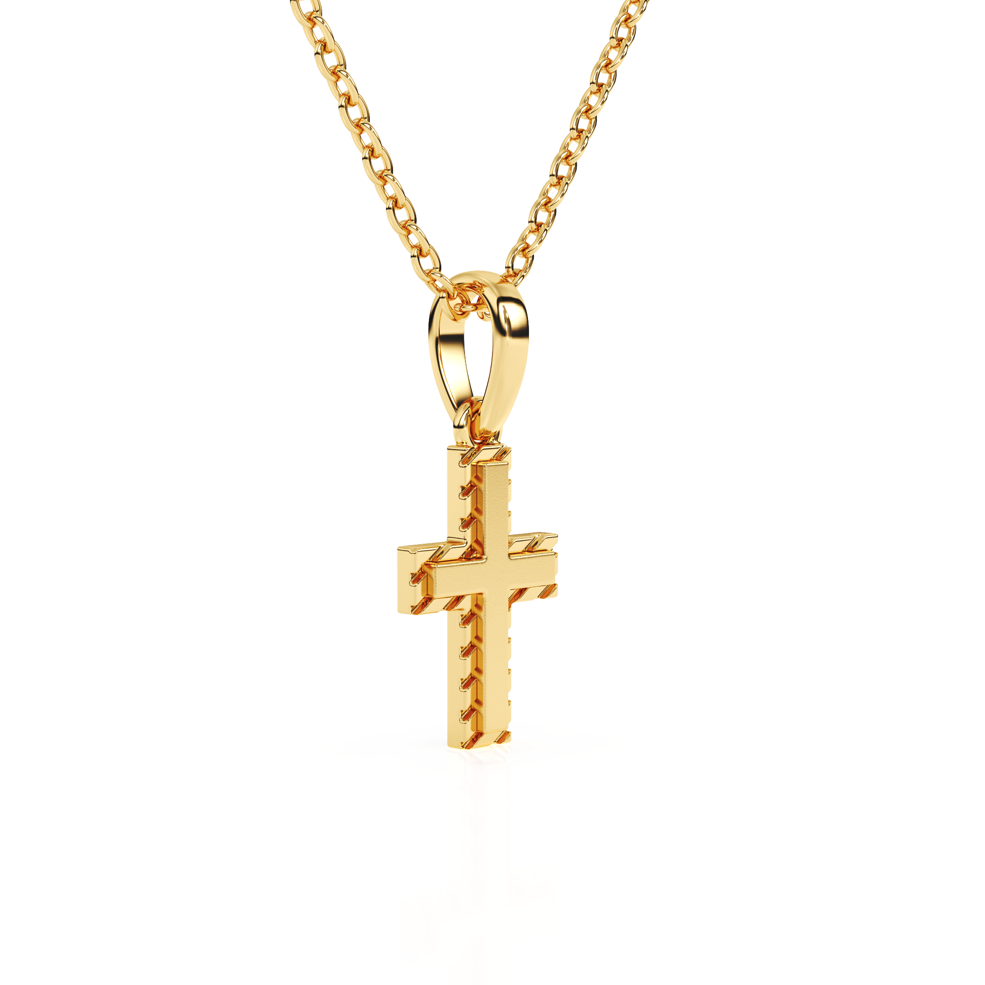 Eternal Grace Children’s Cross Necklace Yellow Gold 3