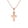 Eternal Grace – Children’s Cross Necklace - For Girls of Faith in Solid 14k Rose Gold