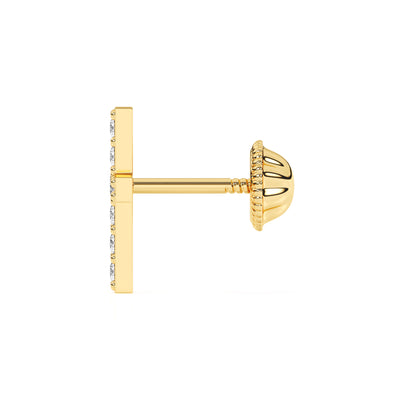 Faithful Cross, Clear Pavé CZ Stud Earrings5