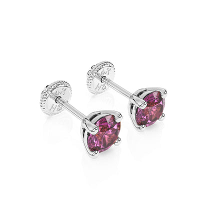 February Birthstone, 4mm Swarovski Crystal Stud Earrings1