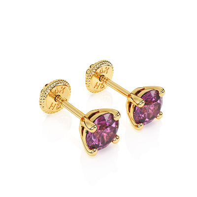 February Birthstone, 4mm Swarovski Crystal Stud Earrings1