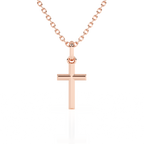 Forever Faithful Children’s Cross Necklace Rose Gold 11