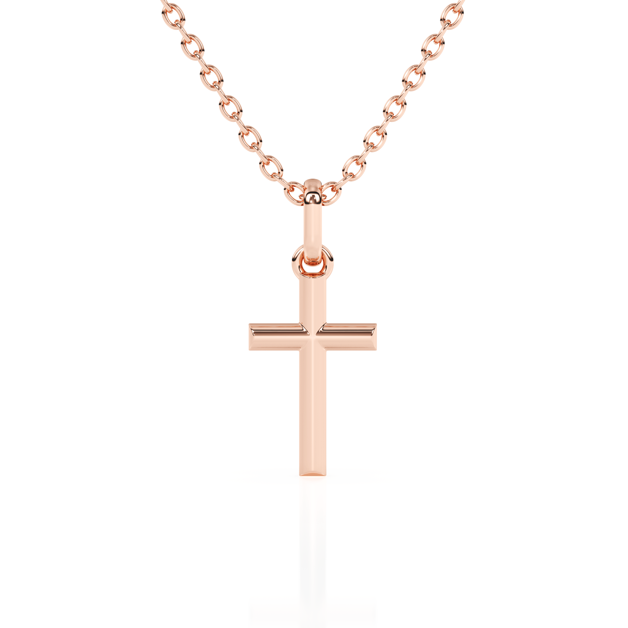 Forever Faithful Children’s Cross Necklace Rose Gold 11