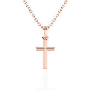Forever Faithful Children’s Cross Necklace Rose Gold 11
