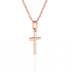 Forever Faithful Children’s Cross Necklace Rose Gold 13