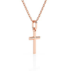 Forever Faithful Children’s Cross Necklace Rose Gold 13