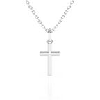 Forever Faithful Children’s Cross Necklace White Gold 6