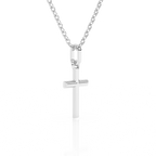 Forever Faithful Children’s Cross Necklace White Gold 8