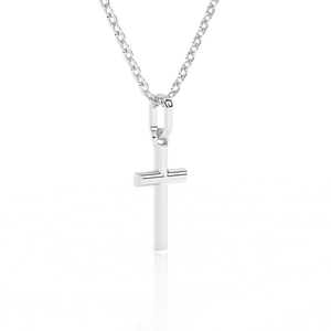 Forever Faithful Children’s Cross Necklace White Gold 8