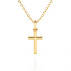 Forever Faithful Children’s Cross Necklace Yellow Gold 1