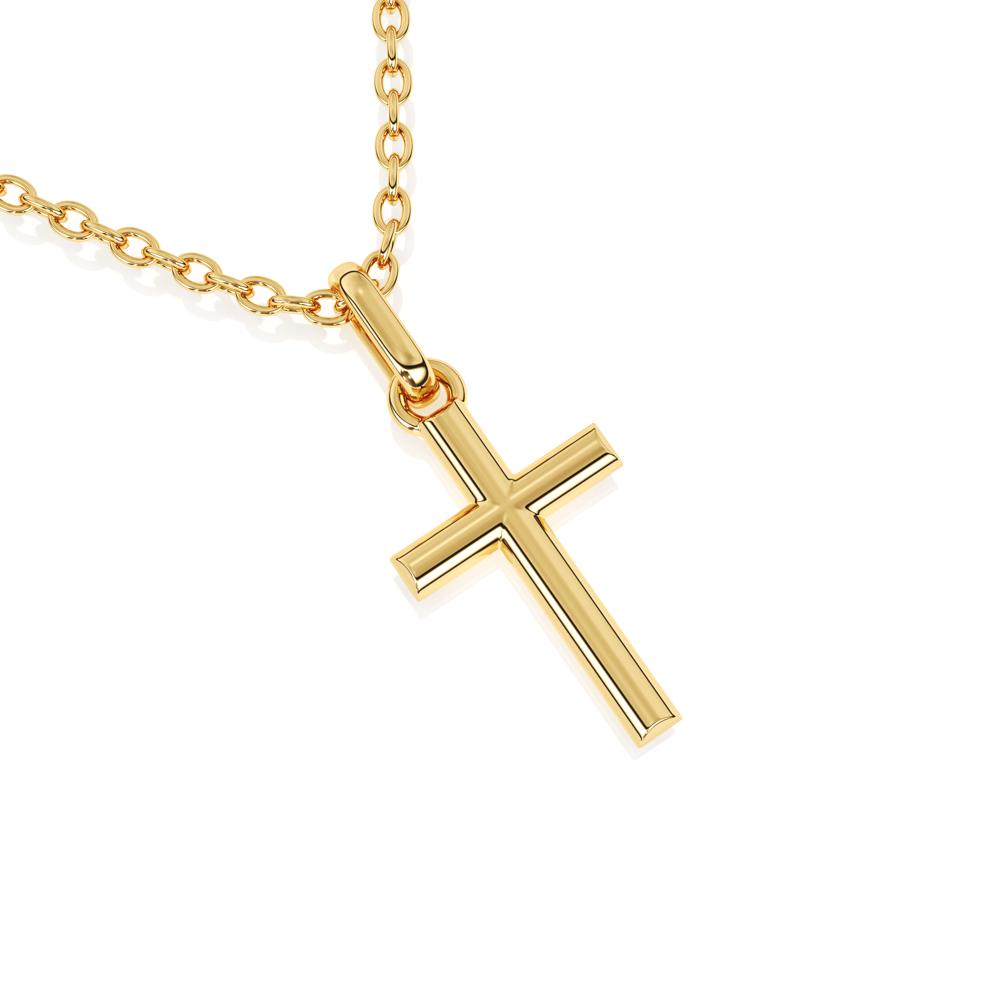 Forever Faithful Children’s Cross Necklace Yellow Gold 2