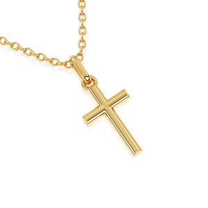 Forever Faithful Children’s Cross Necklace Yellow Gold 2
