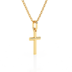 Forever Faithful Children’s Cross Necklace Yellow Gold 3