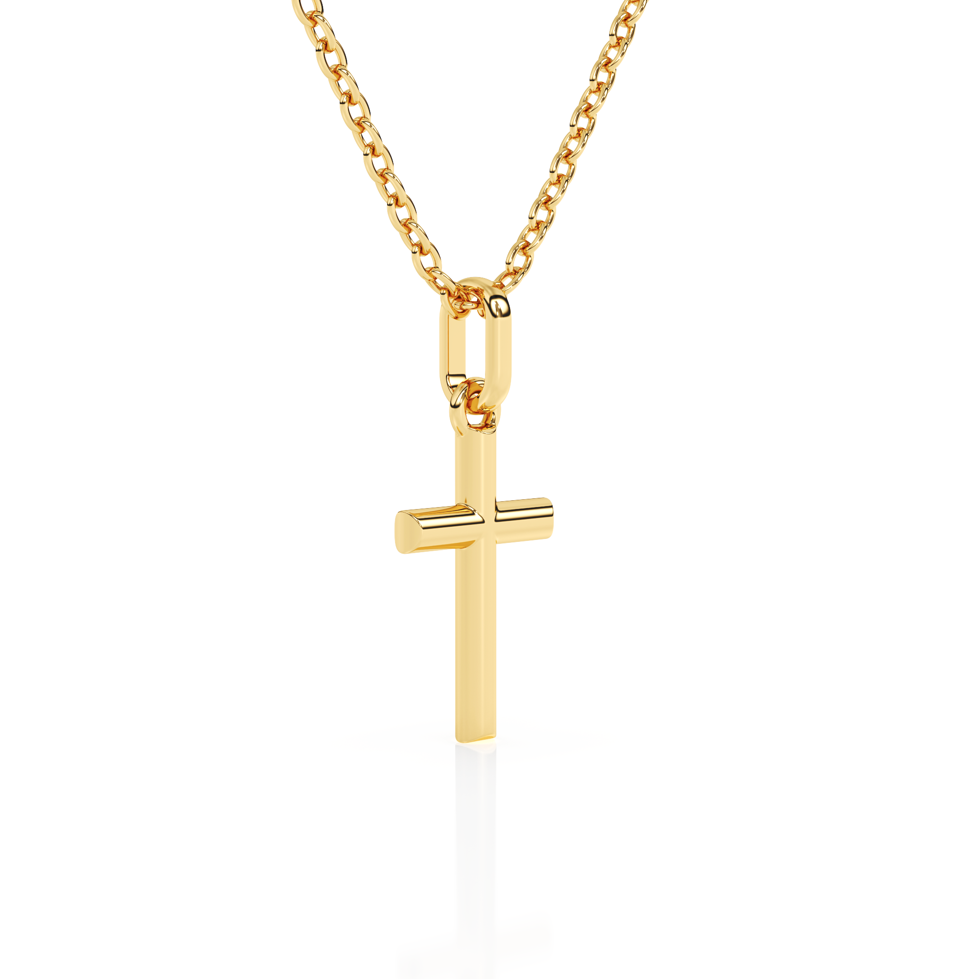 Forever Faithful Children’s Cross Necklace Yellow Gold 3