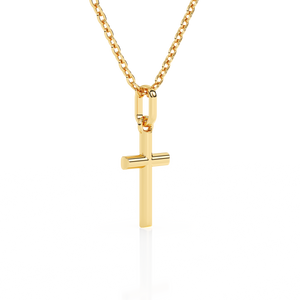 Forever Faithful Children’s Cross Necklace Yellow Gold 3