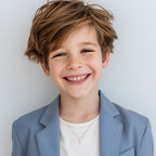 Forever Faithful – Children’s Cross Necklace - For Boys of Faith in Solid 14k Rose Gold