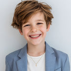 Forever Faithful – Children’s Cross Necklace - For Boys of Faith in Solid 14k Yellow Gold