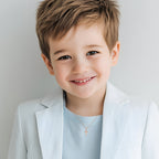 Forever Faithful – Children’s Cross Necklace - For Boys of Faith in Solid 14k Rose Gold