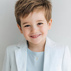 Forever Faithful – Children’s Cross Necklace - For Boys of Faith in Solid 14k Yellow Gold