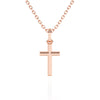 Forever Faithful – Children’s Cross Necklace - For Girls of Faith in Solid 14k Rose Gold