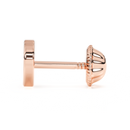 Genuine Love, Mother of Pearl Heart Stud Earrings - Solid 14K Rose Gold, Screw Back, for Babies & Children