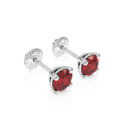 July Birthstone, 4mm Swarovski Crystal Stud Earrings1