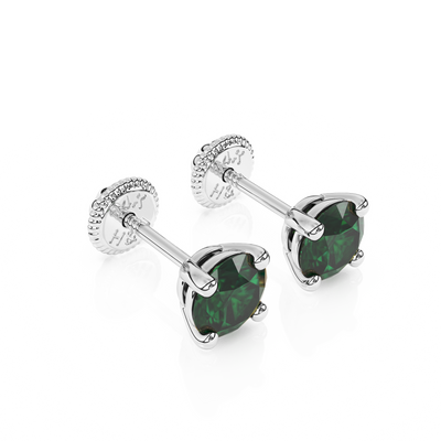 May Birthstone, 4mm Swarovski Crystal Stud Earrings1