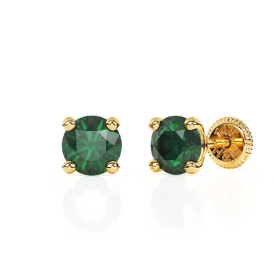 May Birthstone, 4mm Swarovski Crystal Stud Earrings4