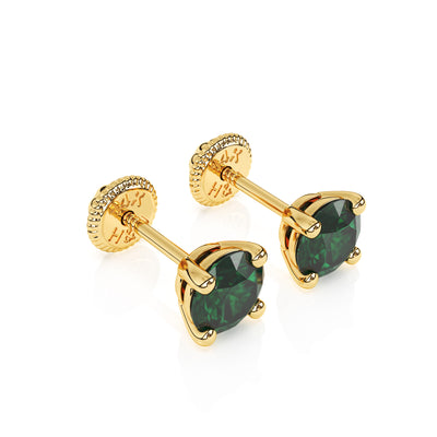 May Birthstone, 4mm Swarovski Crystal Stud Earrings1