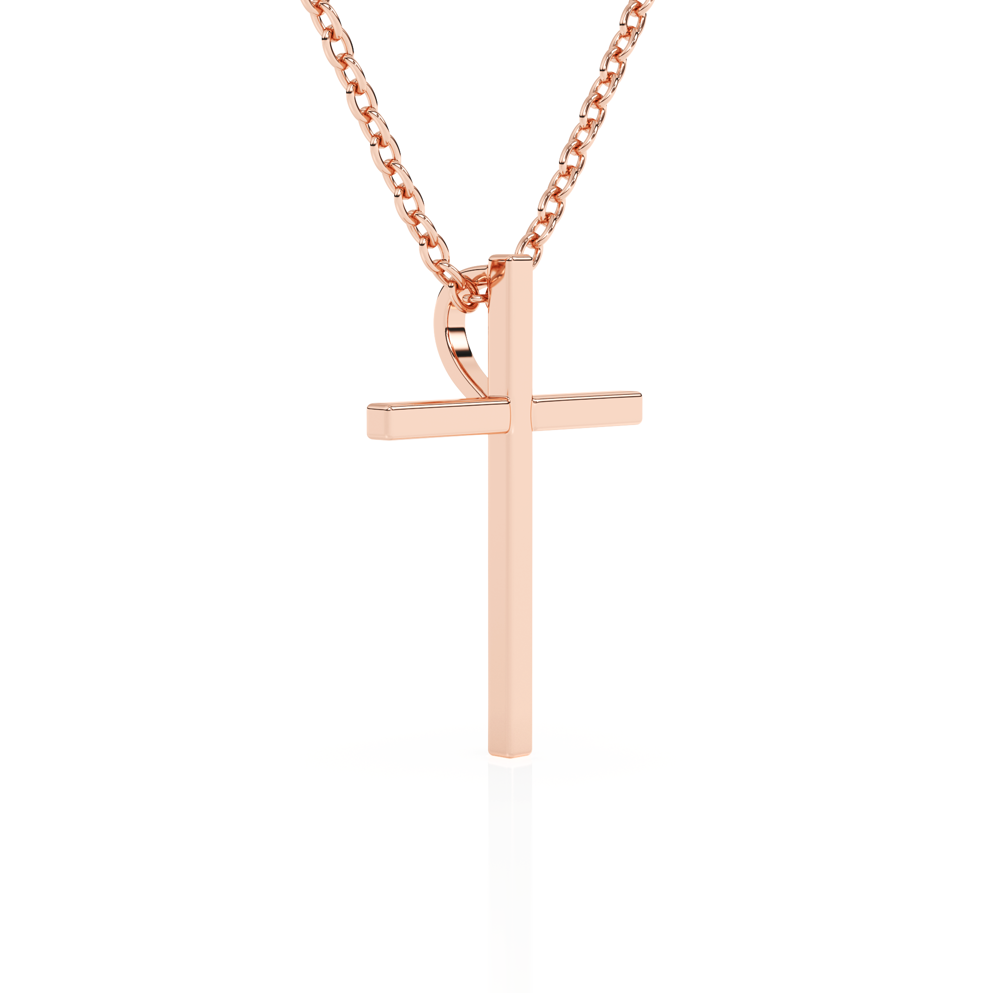Modern Faith Children’s Cross Necklace Rose Gold 13