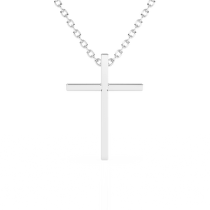 Modern Faith Children’s Cross Necklace White Gold 6