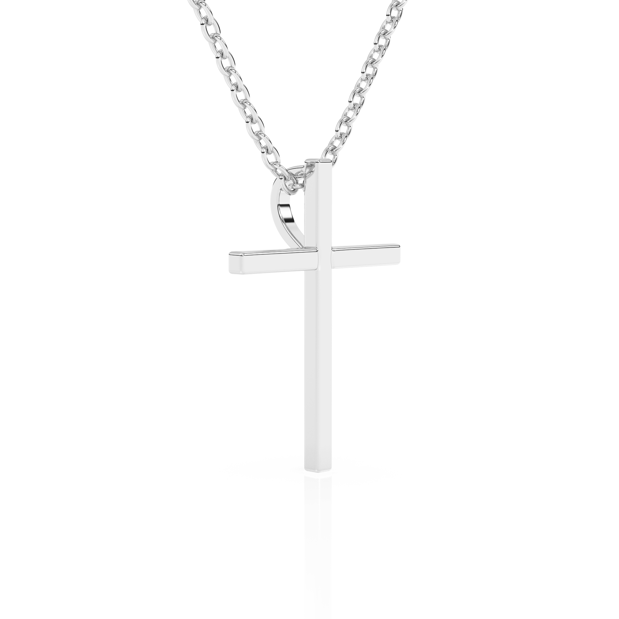 Modern Faith Children’s Cross Necklace White Gold 8