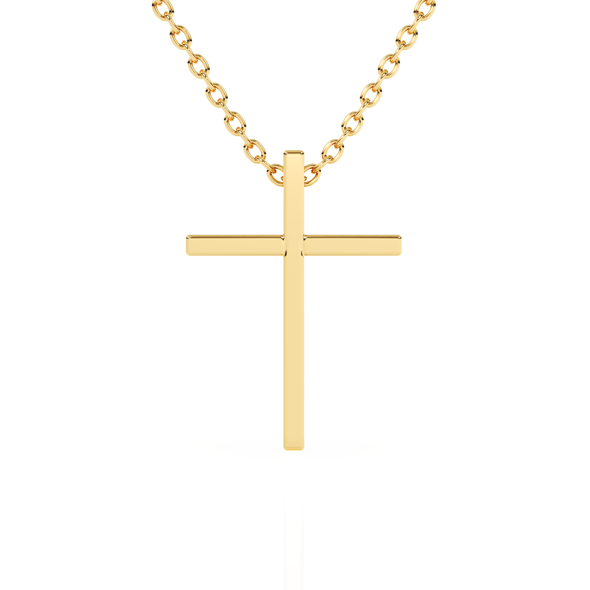 Modern Faith Children’s Cross Necklace Yellow Gold 1