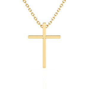 Modern Faith Children’s Cross Necklace Yellow Gold 1