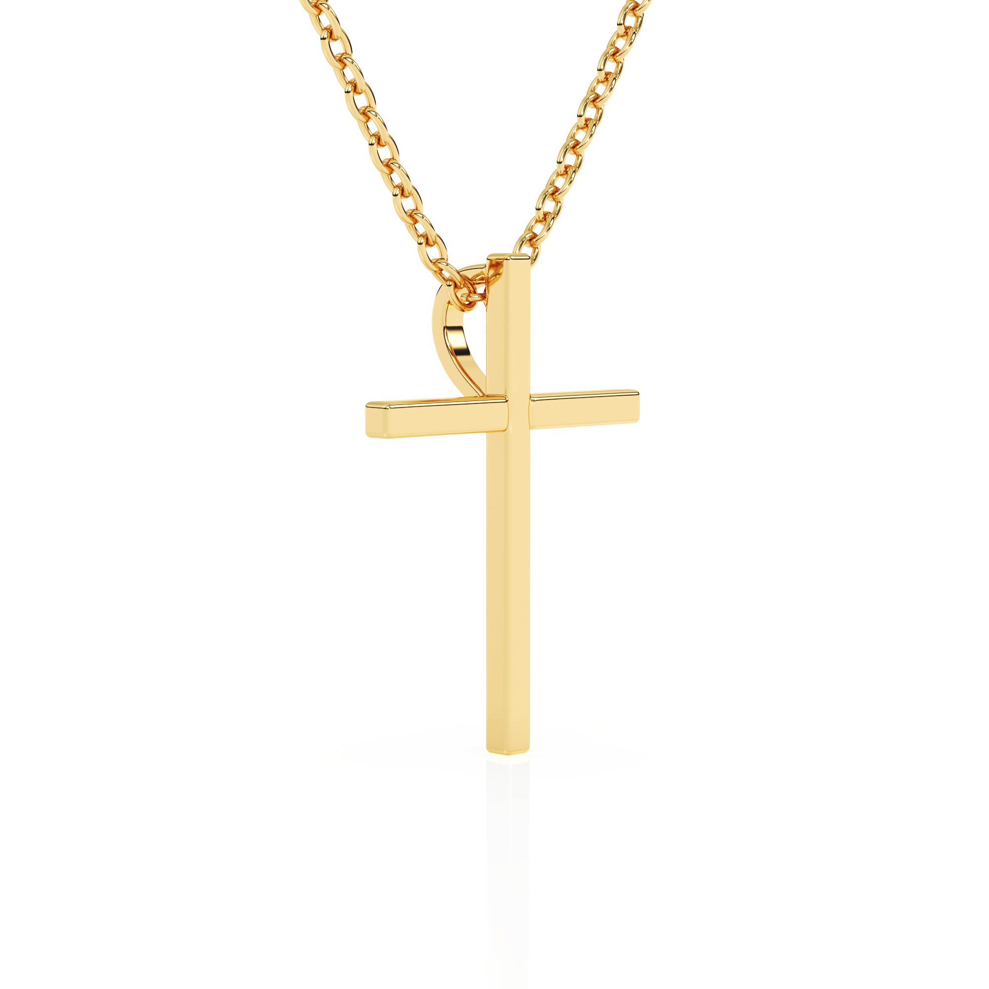 Modern Faith Children’s Cross Necklace Yellow Gold 3