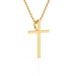 Modern Faith Children’s Cross Necklace Yellow Gold 3