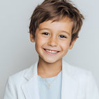 Modern Faith – Children’s Cross Necklace - For Boys of Faith in Solid 14k Rose Gold