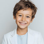 Modern Faith – Children’s Cross Necklace - For Boys of Faith in Solid 14k White Gold