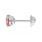 October Birthstone, 4mm Swarovski Crystal Stud Earrings - Solid 14K White Gold, Screw Back, for Babies & Children