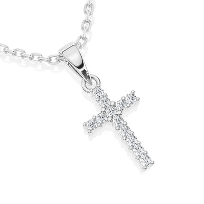 Pave Cross Charm Necklace5