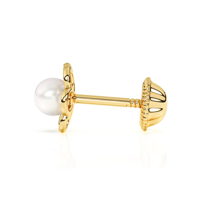 Petals and Pearls, AAA-Pearl Stud Earrings6