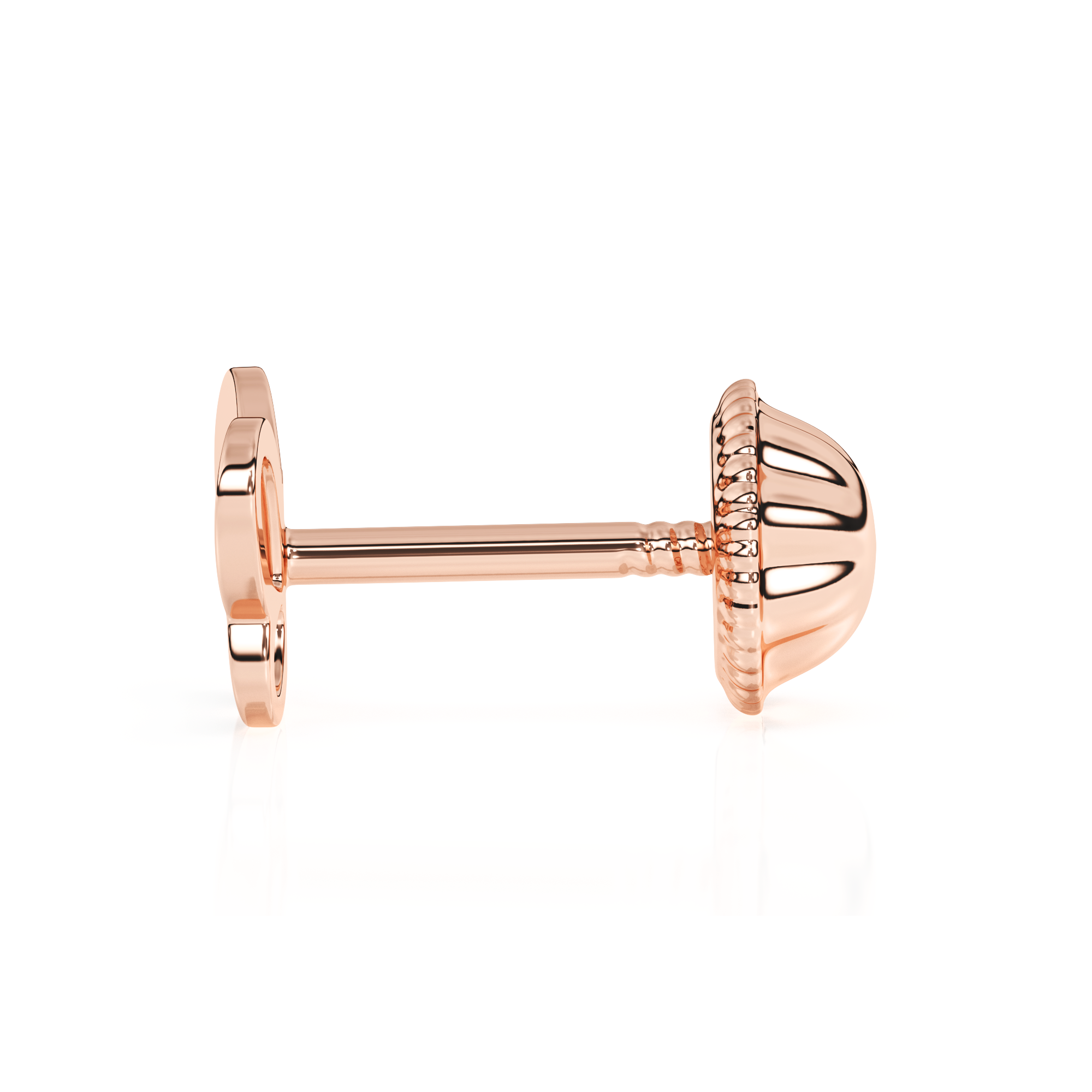 Petite Butterfly, Stud Earrings - Solid 14K Rose Gold, Screw Back, for Babies & Children
