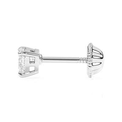 Petite Heart, Clear Heart CZ, Stud Earrings5