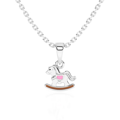 Precious Pony Rocking Horse Charm Necklace3
