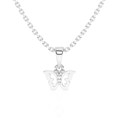 Silver Wings Butterfly Charm Necklace3