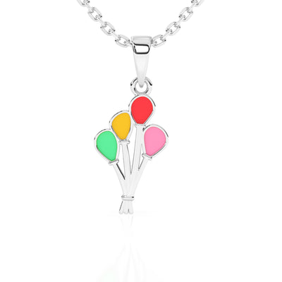 Sweet Celebration Balloon Bouquet Charm Necklace1