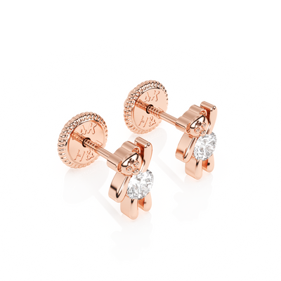 Teddy Bear Treasure, Clear CZ Stud Earrings5