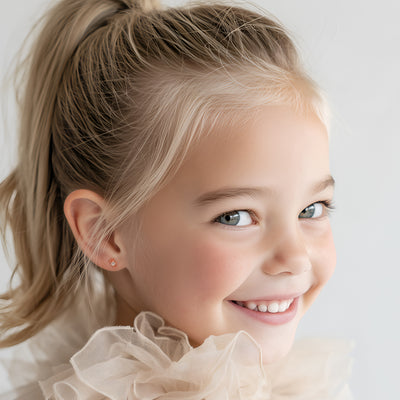 Teddy Bear Treasure, Clear CZ Stud Earrings4